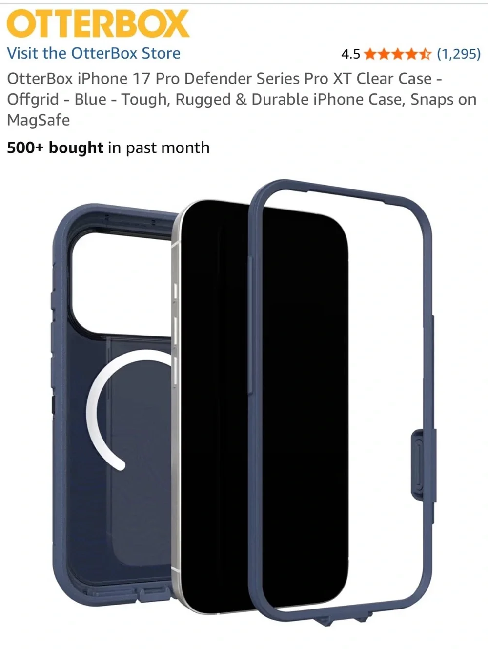 OtterBox Defender Series Pro XT iPhone 17 Pro Case - Offgrid Blue (MagSafe). NIB